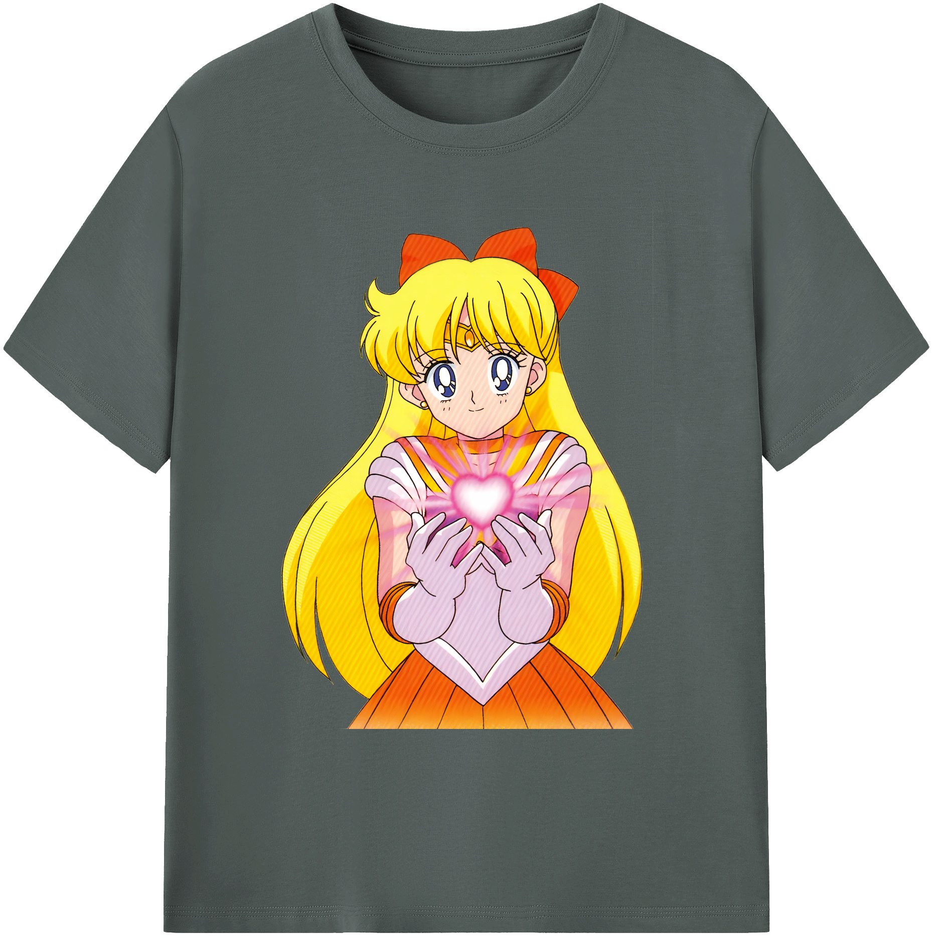 （画像用） 美少女戦士セーラームーン 愛野 美奈子 あいの みなこ Sailor Moon Aino Minako 綿100％ メンズ半袖Tシャツ｜肌触りやわらか＆通気性